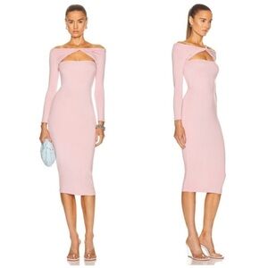SER.O.YA Pink Off-Shoulder Dress